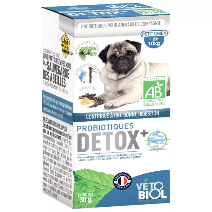 Vetobiol Probiotiques Detox Plus Bio Poudre pour Chien