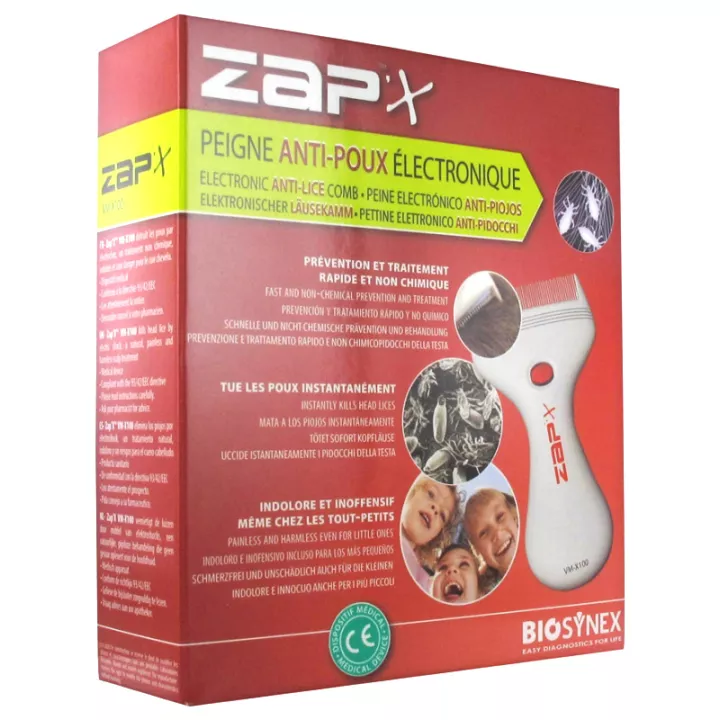 Zap'X Peigne Anti-Poux Électronique