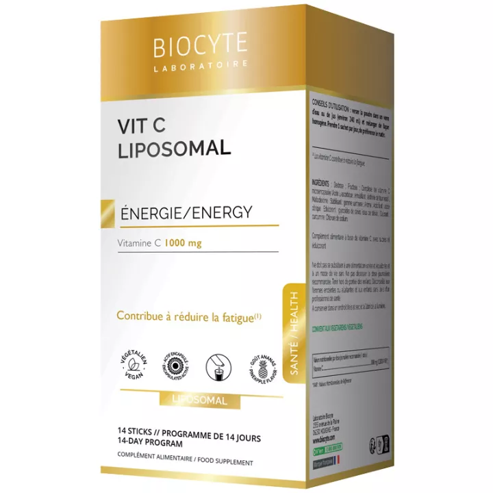 Biocyte Santé Vit C Liposomal Energie 1000 mg 14 sticks