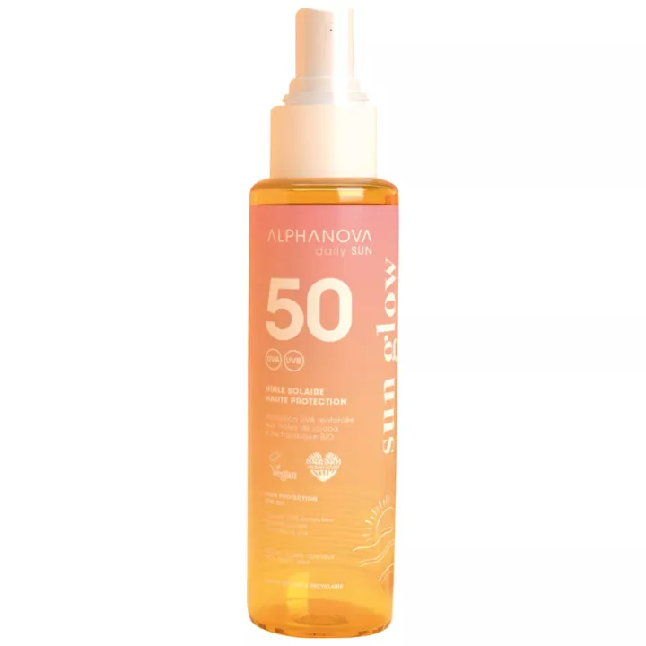 Alphanova Daily Sun Glow Huile Solaire Haute Protection SPF50+ 125 ml