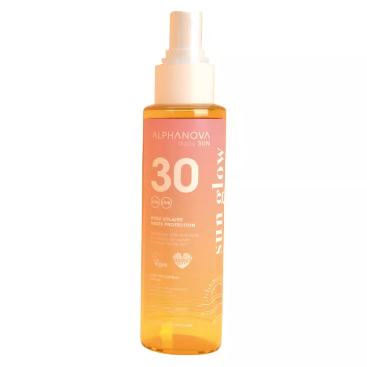Alphanova Daily Sun Glow Huile Solaire Haute Protection SPF30+ 125 ml