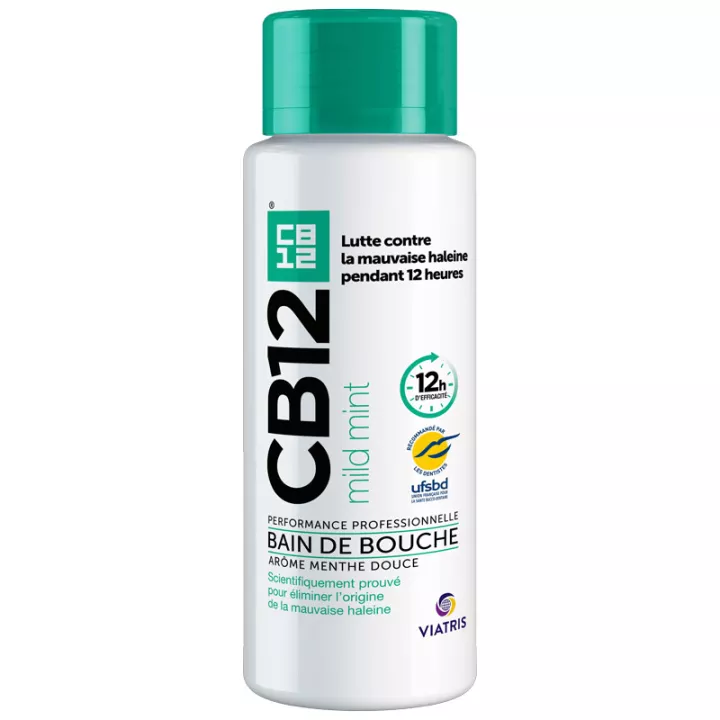 CB12 Mild Mint Bain de Bouche Arôme Menthe Douce 250 ml