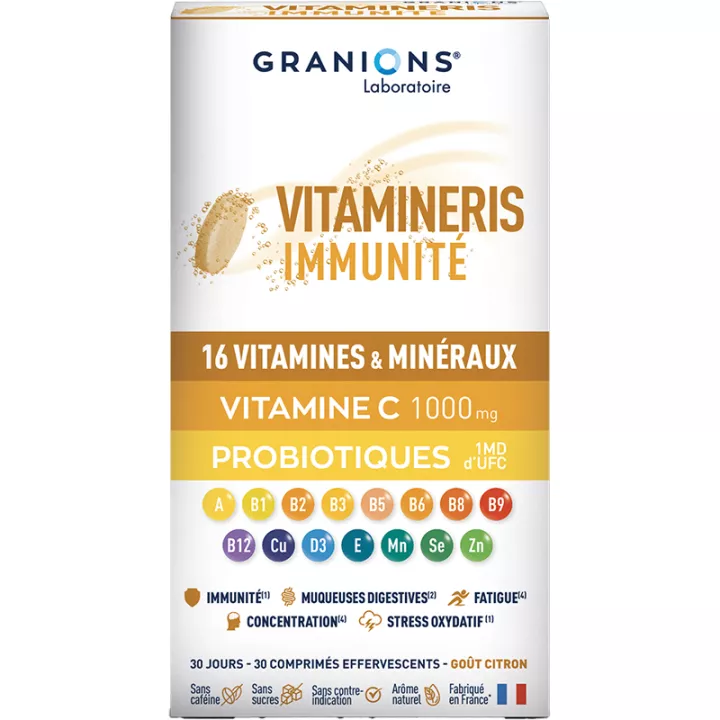 Vitamineris Immunité 1000 mg Granions Comprimés Effervescents