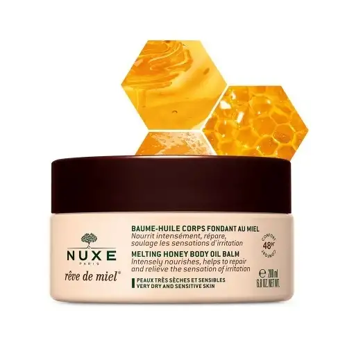 NUXE REVE DE MIEL Baume Huile Corps Fondant au miel Peaux sèches (pot 200ml)