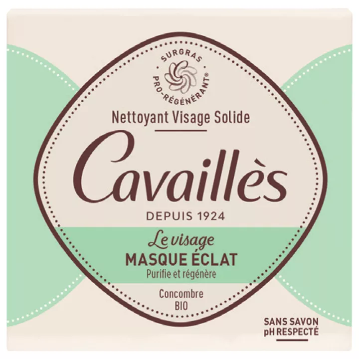Cavaillès Nettoyant Visage Solide Masque Éclat 70 g