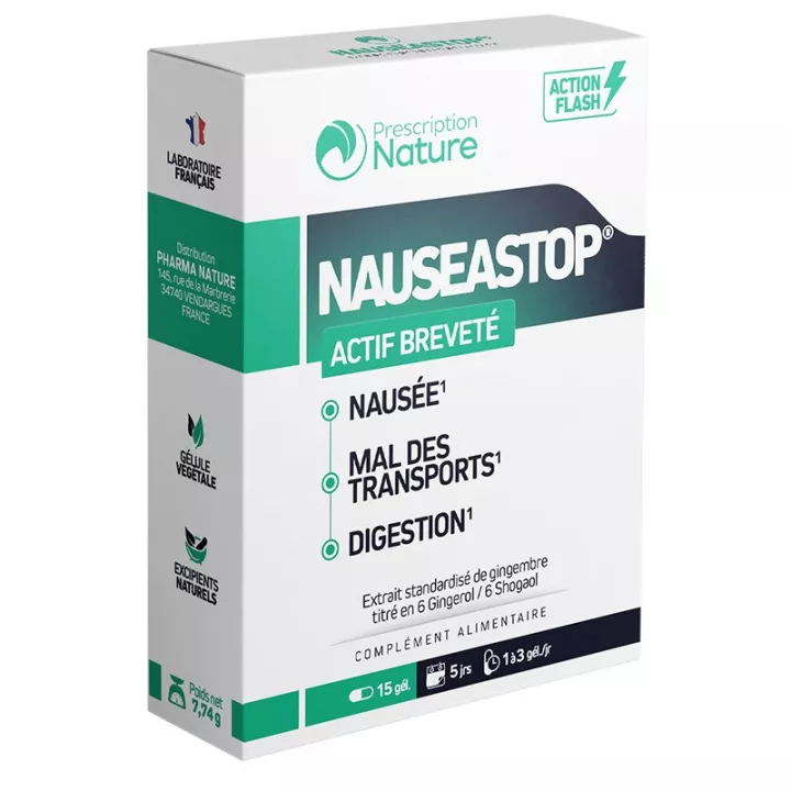 Prescription Nature Nauseastop 15 Gélules