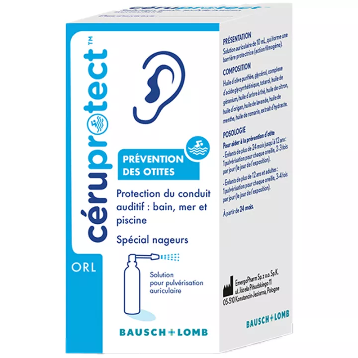Bausch+Lomb Céruprotect Prévention Des Otites 10 ml
