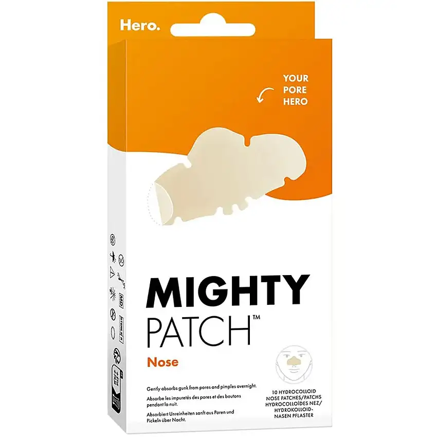 Hero Mighty Patch Nez - 10 patchs - Patchs hydrocolloïdes purifiants pour le nez