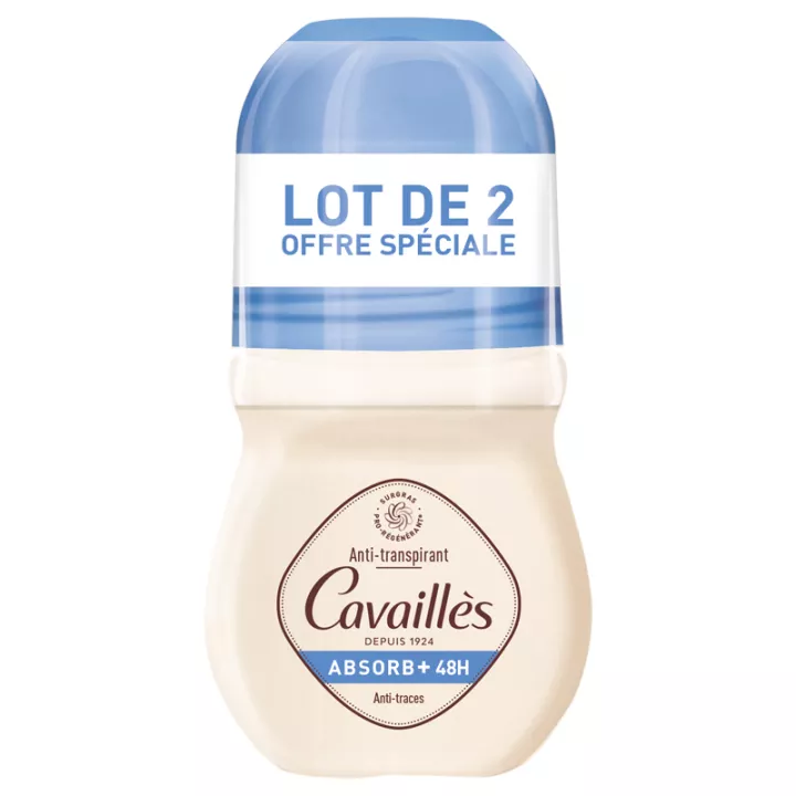 Cavaillès Déodorant Anti-Transpirant Absorb+ 48h Roll-on