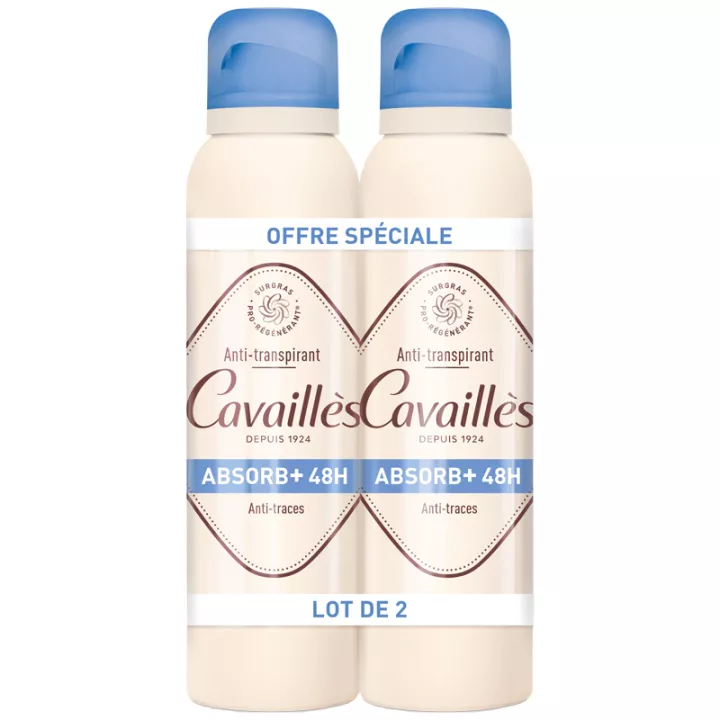 Cavaillès Déodorant Anti-Transpirant Absorb+ 48h Spray
