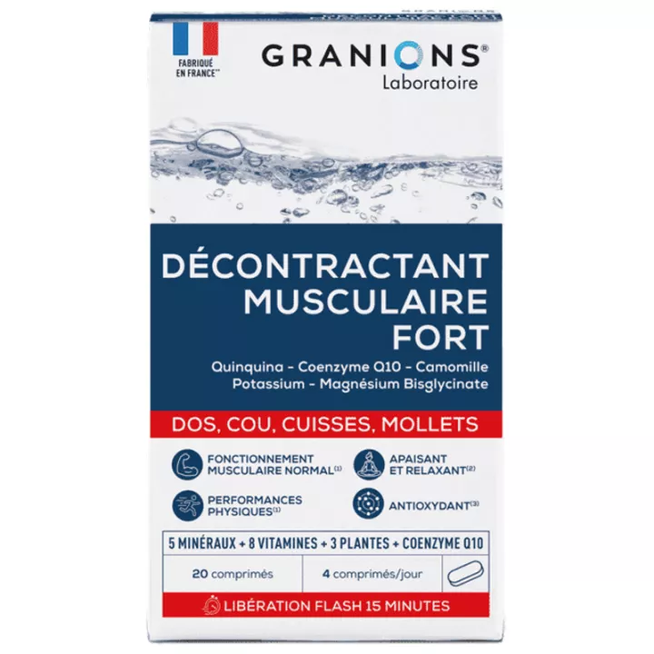 Décontractant Musculaire Fort Granions 20 Comprimés