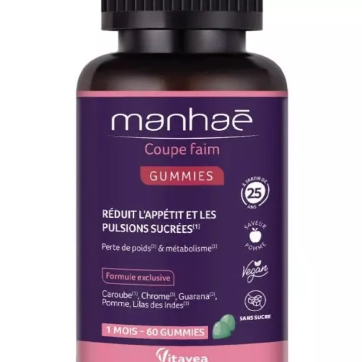 Manhaé Coupe Faim Naturel 60 Gummies