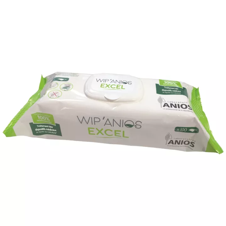 Anios Lingettes Désinfectantes Wip Excel 100 Lingettes