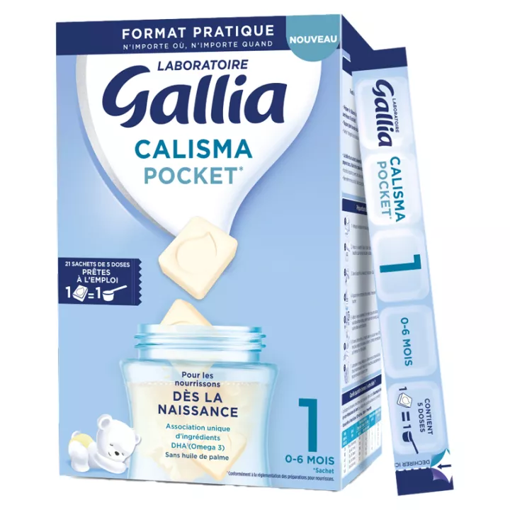 Gallia Calisma Pocket 1er Âge 0-6 Mois 21 Sachets