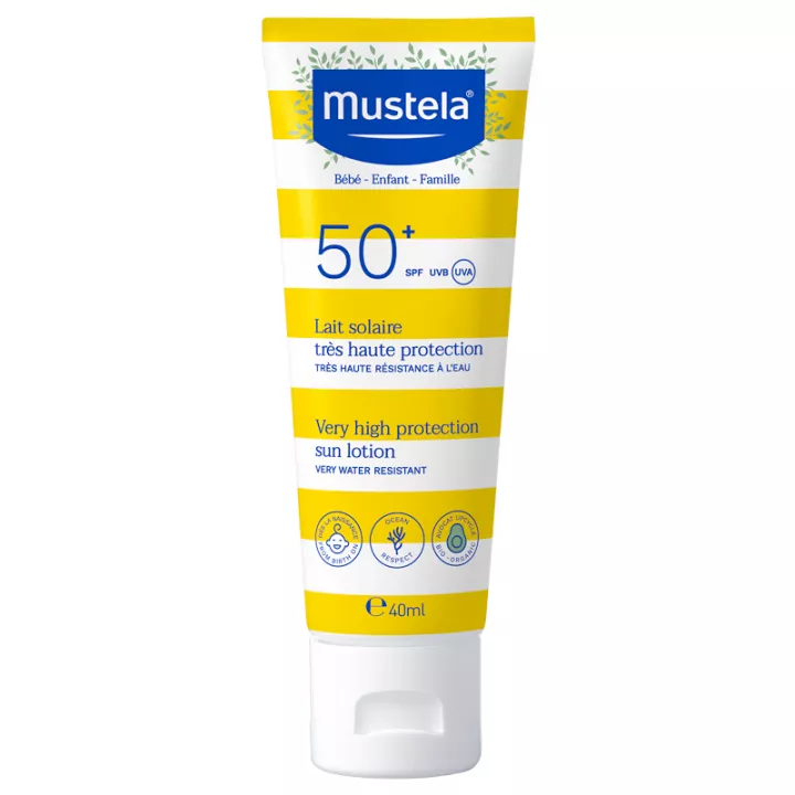 Mustela Bébé-Enfant-Famille Lait Solaire Très Haute Protection