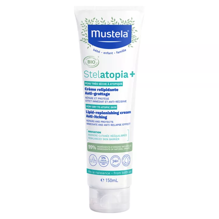 Mustela Bébé-Enfant-Famille Stelatopia+ Crème Relipidente Anti-Grattage Bio