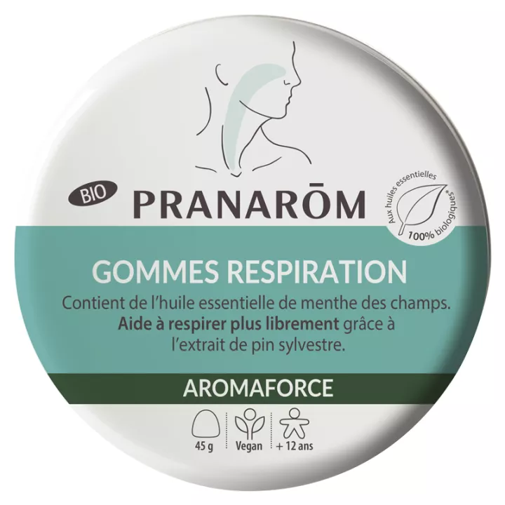 Pranarom Aromaforce Gommes Respiration Bio 45 g