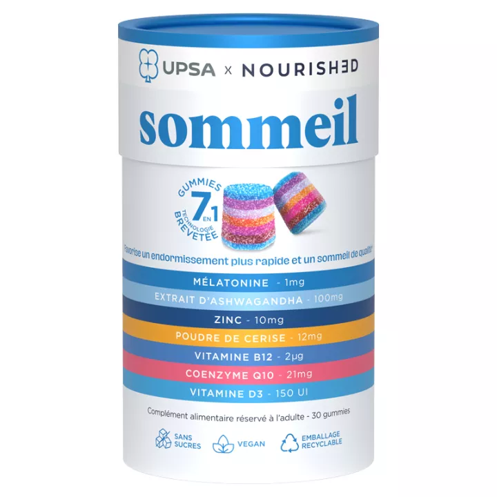 UPSA Nourished Sommeil 7 en 1 30 Gummies