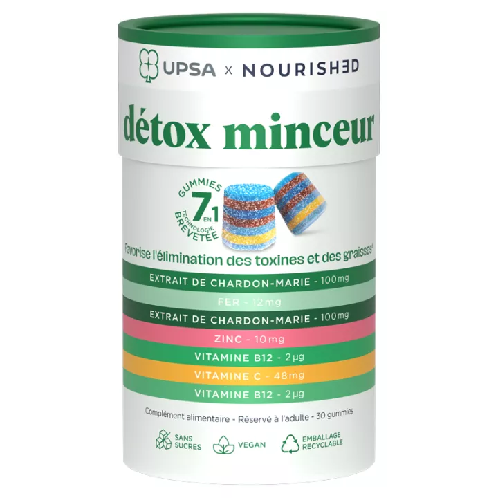 UPSA Nourished Detox Minceur 7 en 1 30 Gummies