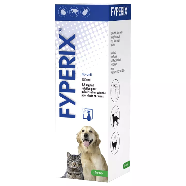 KRKA Fyperix Fipronil Spray Antiparasitaire 100 ml