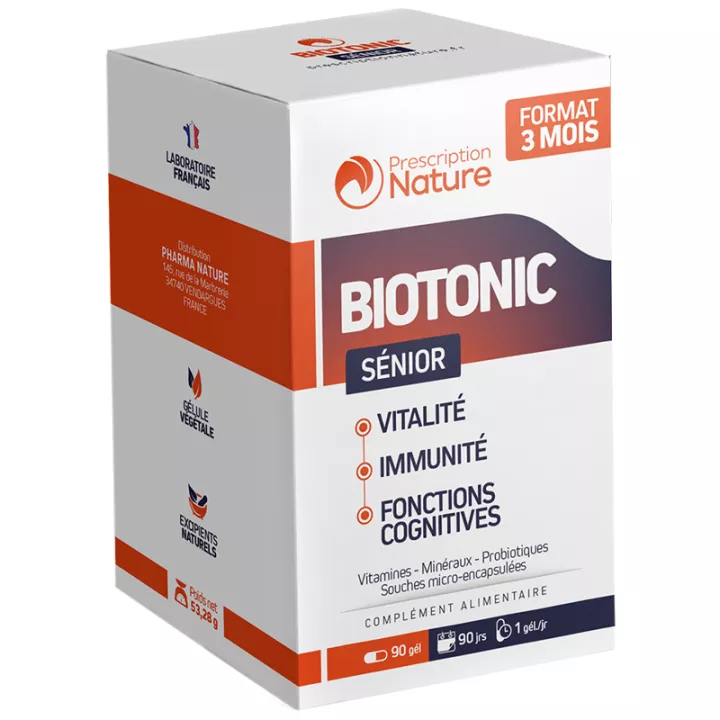 Prescription Nature Biotonic Sénior 90 Gélules