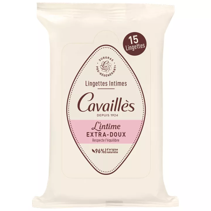 Cavaillès Lingettes Intimes Extra Doux x15