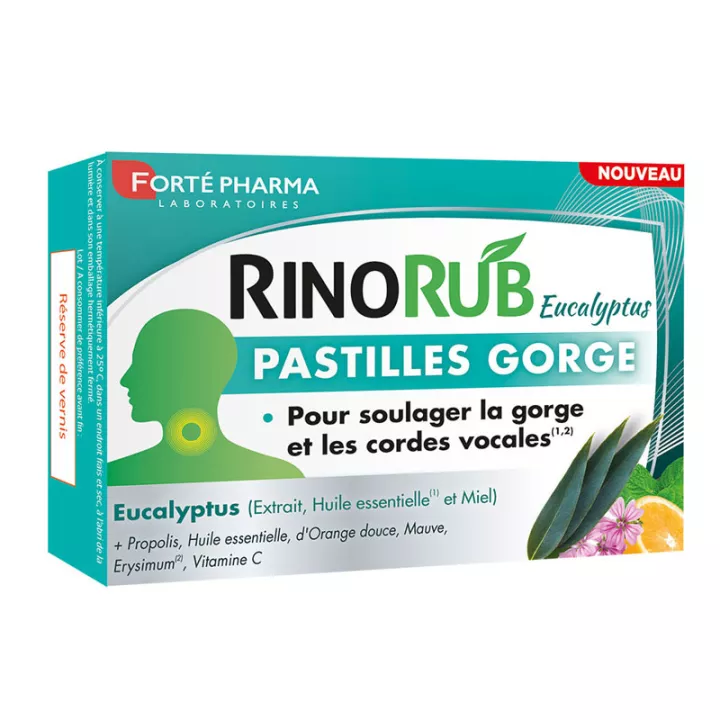 Forté Pharma Rinorub Gorge Eucalyptus 20 Pastilles