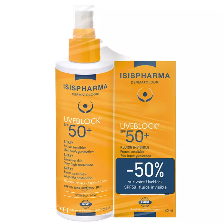 Isispharma Uveblock Spf50+ Spray Très Haute Protection 200 ml