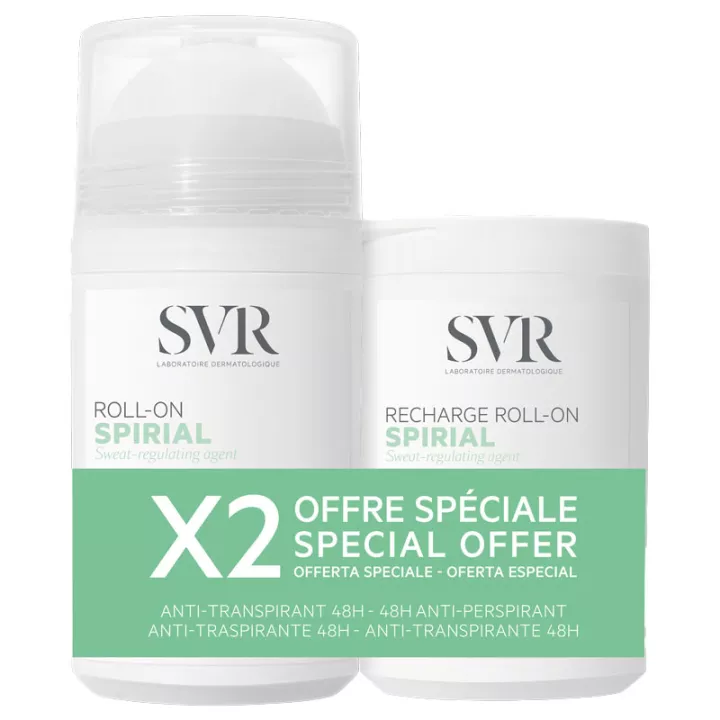 SVR Spirial Roll-On Anti-Transpirant 48h 50 ml + Recharge