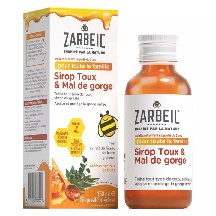 Zarbeil Sirop Adulte Enfant Toux Et Mal De Gorge 150 ml