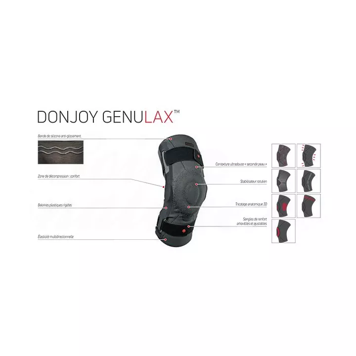 Genulax Donjoy Genouillère de contention élastique renforcée