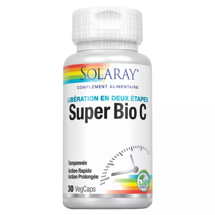 Solaray Super Bio C Libération en Deux Étapes gélules