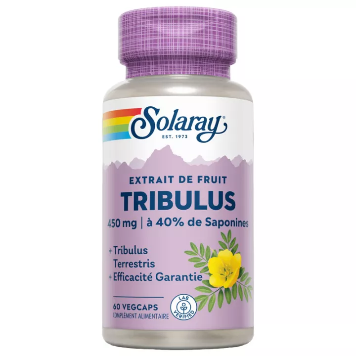 Solaray Tribulus Terrestris Extrait de Fruit 450 mg 60 gélules