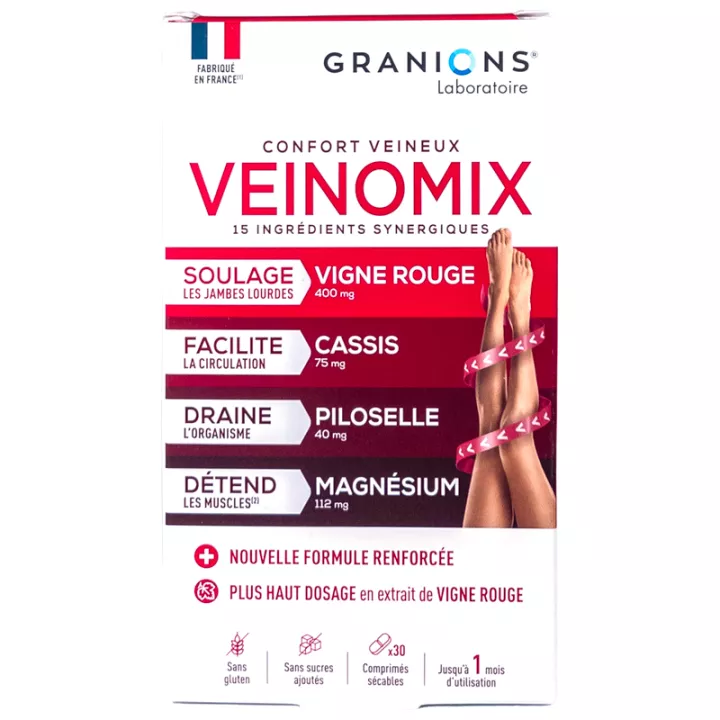 Veinomix Fort Confort Veineux Granions 30 comprimés