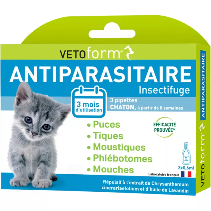 Vetoform Insectifuge Antiparasitaire Chaton Spot-On