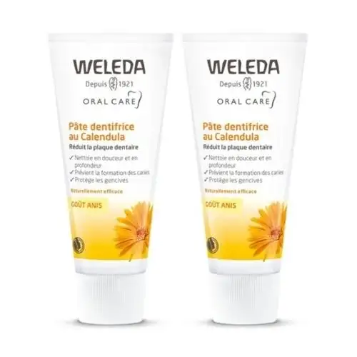WELEDA - Pâte Dentifrice au Calendula Bio 2 x 75 ml