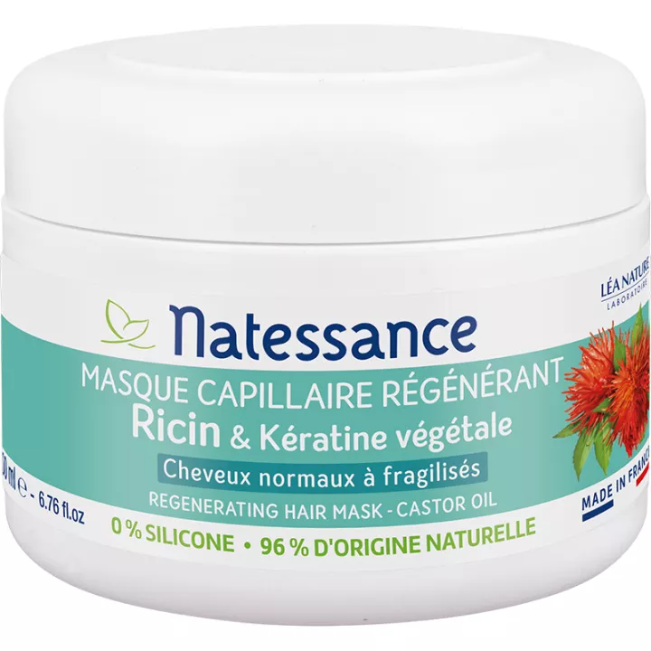 Natessance Masque Capillaire Régénérant Ricin & Kératine 200 ml