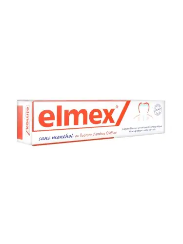 ELMEX Dentifrice Anti Caries sans Menthol -compatible homéopathie (75 ml)