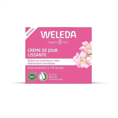 WELEDA Crème de Jour Lissante à la Rose Musquée & Thé Blanc (40 ml)