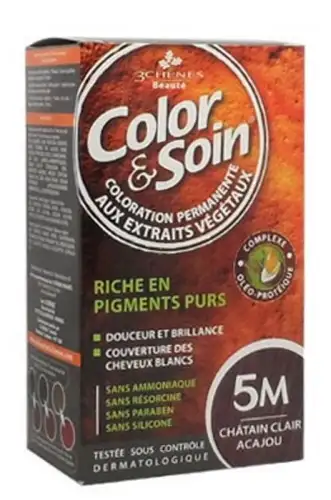 COLOR et SOIN Coloration Permanente CHÂTAIN CLAIR ACAJOU - 5M