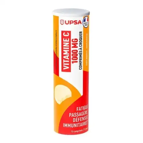 UPSA Vitamine C 1000mg Boite de 15 comprimés à Croquer
