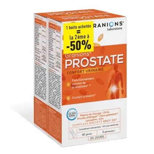 GRANIONS - Prostate Confort urinaire - 2x40 gélules