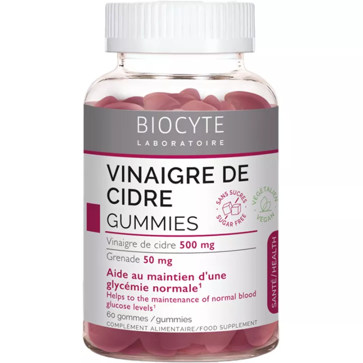 Biocyte Vinaigre de Cidre & Grenade 60 gummies