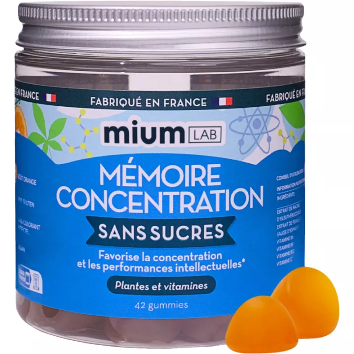Mium Lab Gummies Mémoire Concentration Sans Sucres 42 Gommes*