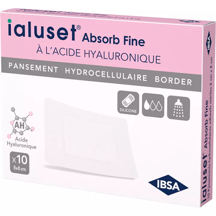 Ialuset Abs Fin Pansement Hydrocoloïdal Adhésif 8x8 cm