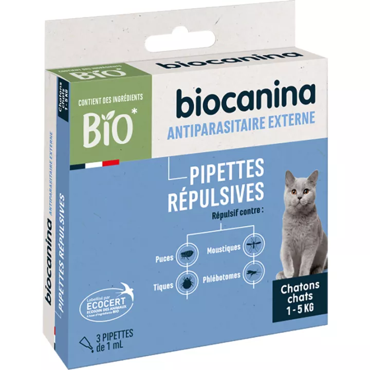 Biocanina Pipettes Répulsives Chatons Chats Bio