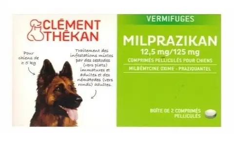 CLEMENT THEKAN Milprazikan 12.5 mg/125 mg Vermifuge CHIENS
