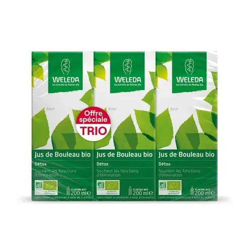 WELEDA - Jus de Bouleau Bio Détox - 3x200ml