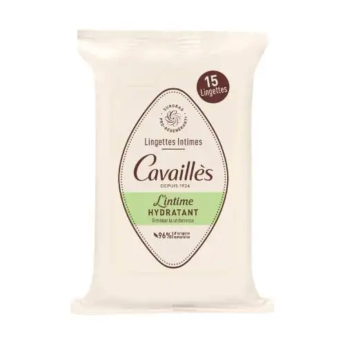 CAVAILLES - Lingettes Intimes Hydratantes -15 Lingettes