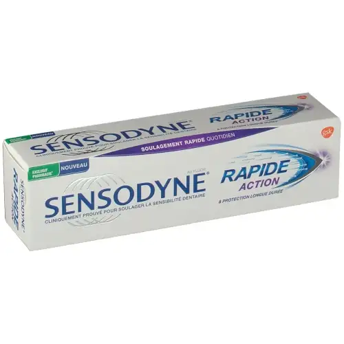 SENSODYNE RAPIDE Dentifrice Dents Sensibles tube de 75 ml